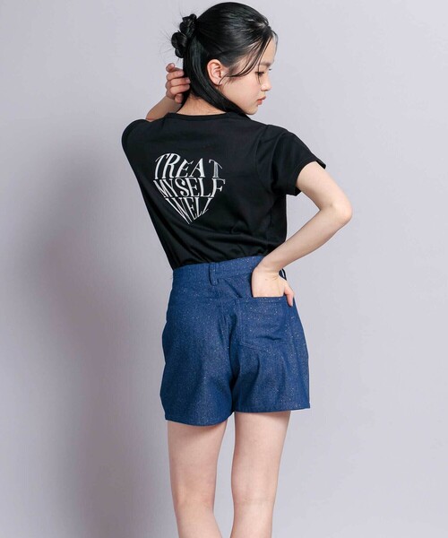 ZIDDY（ジディ）の「ジェルプリントTシャツ(130~160cm)（Tシャツ/カットソー・キッズ・ブラック/パープル・140cm/150cm/FREE/130cm）」の6枚目の写真