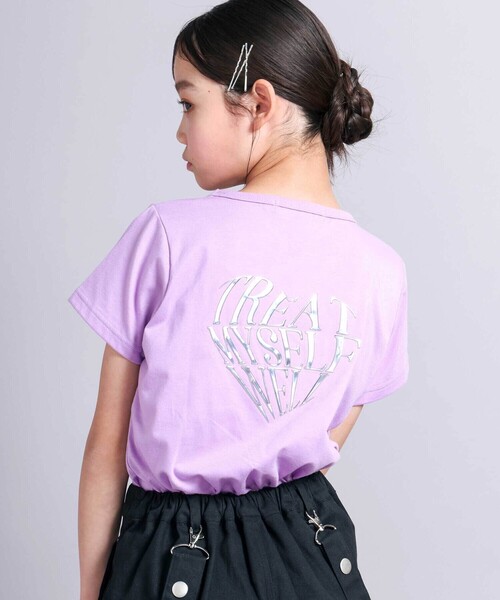 ZIDDY（ジディ）の「ジェルプリントTシャツ(130~160cm)（Tシャツ/カットソー・キッズ・ブラック/パープル・140cm/150cm/FREE/130cm）」の8枚目の写真