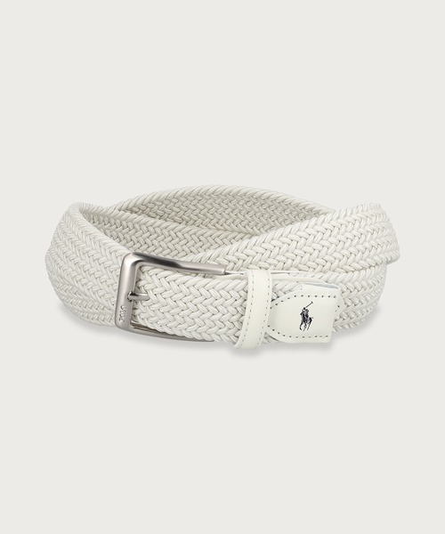 POLO RALPH LAUREN(ポロ ラルフ ローレン)の「ゴムメッシュ 32mm カジュアルベルト(ベルト・メンズ・グレー/アイボリー/ブラック/チョコ/スカイブルー/ピンク/ベージュ/ネイビー・85cm/95cm)」の2枚目の写真