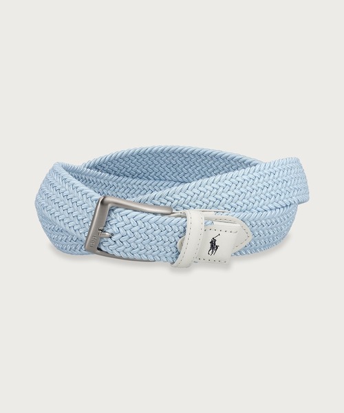 POLO RALPH LAUREN(ポロ ラルフ ローレン)の「ゴムメッシュ 32mm カジュアルベルト(ベルト・メンズ・グレー/アイボリー/ブラック/チョコ/スカイブルー/ピンク/ベージュ/ネイビー・85cm/95cm)」の6枚目の写真