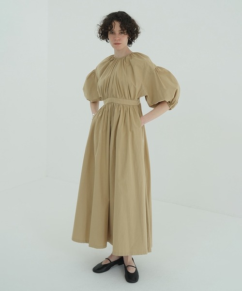 セール】BACK SCHOEN GATHER ONEPIECE（ワンピース）｜CLANE