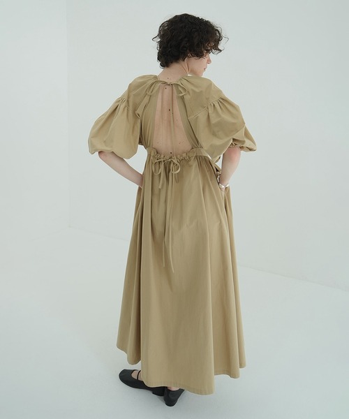 ワンピース BACK SCHOEN GATHER ONEPIECE.clane セール】BACK SCHOEN GATHER ONEPIECE（ワンピース）｜CLANE