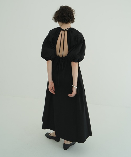 ワンピース BACK SCHOEN GATHER ONEPIECE.clane セール】BACK SCHOEN GATHER ONEPIECE（ワンピース）｜CLANE