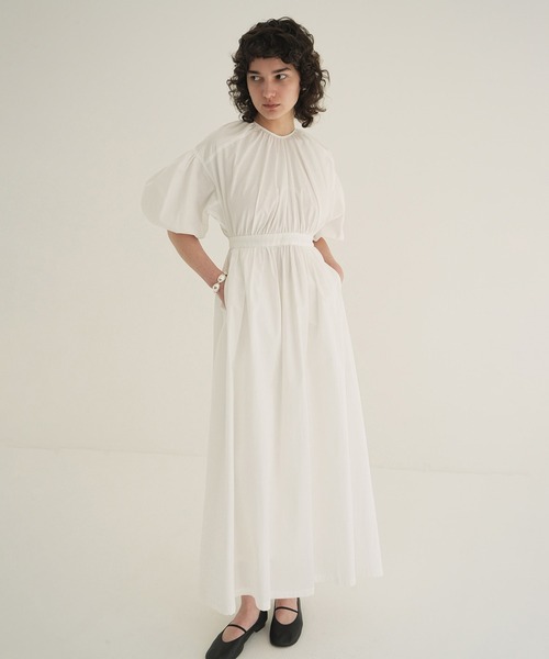 値下げ【CLANE】BACK SCHOEN GATHER ONEPIECE CLANE（クラネ）の「BACK SCHOEN GATHER ONE PIECE（ワンピース