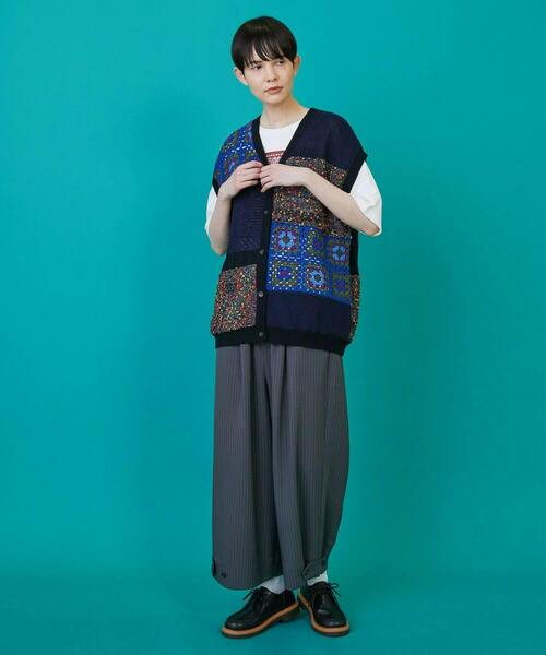 FRAPBOIS（フラボア）の「ドーパル パンツ（その他パンツ・レディース・ネイビー/グレー・2/1）」の8枚目の写真