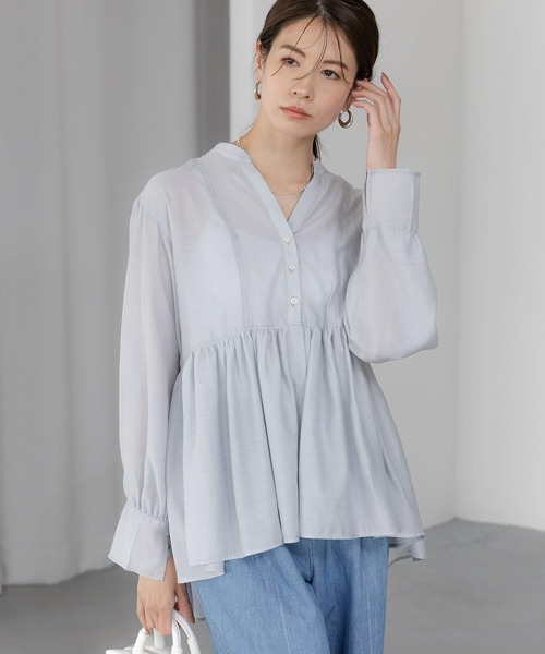 23年　ビアズリー　ヨークフレア　ブラウス　ラベンダー　ペプラム　羽織り 23年 ビアズリー ヨークフレア ブラウス ラベンダー ペプラム