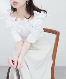 リボン×リボンリブニット