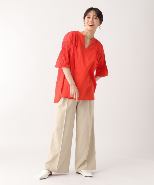 Elura（エルーラ）の「ボイルタックギャザーブラウス/290848（シャツ/ブラウス・レディース・ブラック/レッド/ホワイト・FREE）」の16枚目の写真