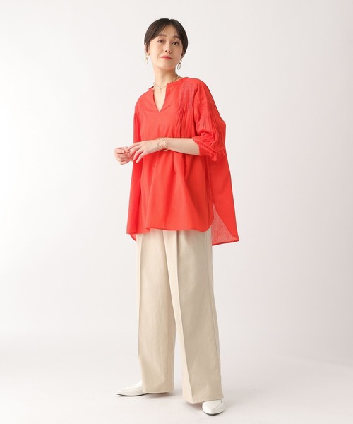 Elura（エルーラ）の「ボイルタックギャザーブラウス/290848（シャツ/ブラウス・レディース・ブラック/レッド/ホワイト・FREE）」の15枚目の写真