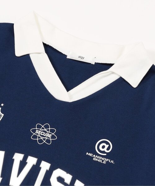 algy（アルジー）の「衿付きBIGT（Tシャツ/カットソー・キッズ・オフホワイト/ピンク/ネイビー・XX-SMALL/X-SMALL/MEDIUM/SMALL）」の11枚目の写真