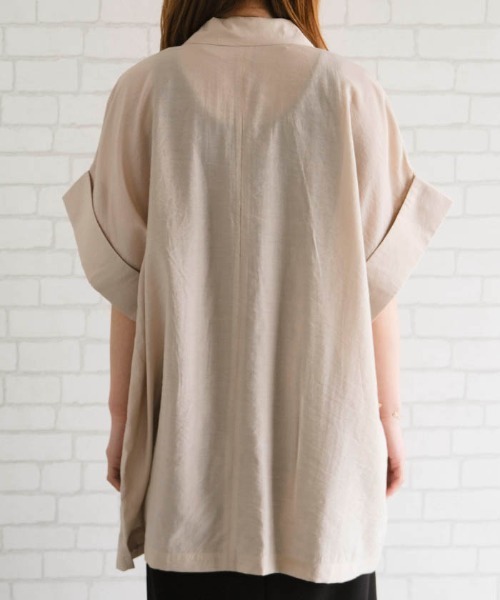 aquagarage（アクアガレージ）の「シアーテーラードジャケット（テーラードジャケット・レディース・ブラック/ベージュ/チャコール・FREE）」の6枚目の写真