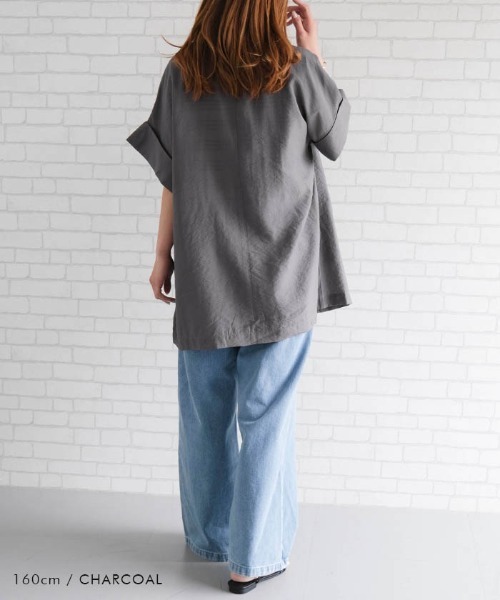 aquagarage（アクアガレージ）の「シアーテーラードジャケット（テーラードジャケット・レディース・ブラック/ベージュ/チャコール・FREE）」の12枚目の写真