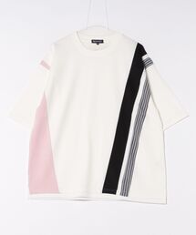 【Blue Standard/ブルースタンダード】接触冷感 COOLスムース フェイクレイヤード リラックスフィット切り替えデザインTシャツ