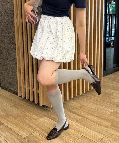 CIAOPANIC(チャオパニック)の「【WEB限定】ドットバルーンミニスカート(スカート・レディース・ブラック/ホワイト・ONE SIZE)」の3枚目の写真
