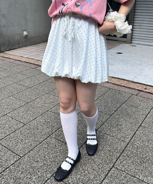 CIAOPANIC(チャオパニック)の「【WEB限定】ドットバルーンミニスカート(スカート・レディース・ブラック/ホワイト・ONE SIZE)」の8枚目の写真