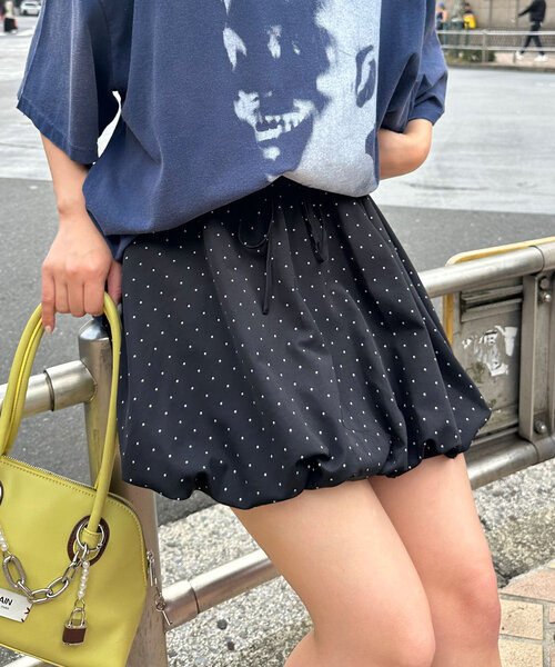 CIAOPANIC(チャオパニック)の「【WEB限定】ドットバルーンミニスカート(スカート・レディース・ブラック/ホワイト・ONE SIZE)」の22枚目の写真