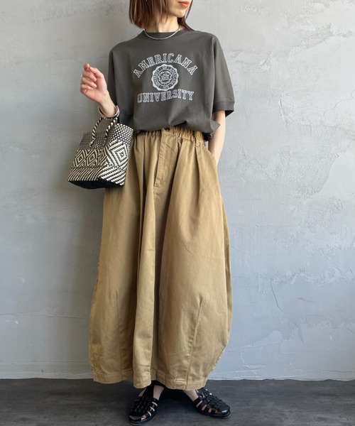 HARVESTY（ハーベスティ）の「[HARVESTY/ハーベスティ] チノクロス サーカス スカート（スカート・レディース・カーキ/ブラック・1）」の11枚目の写真