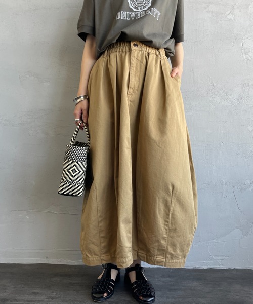 HARVESTY（ハーベスティ）の「[HARVESTY/ハーベスティ] チノクロス サーカス スカート（スカート・レディース・カーキ/ブラック・1）」の21枚目の写真