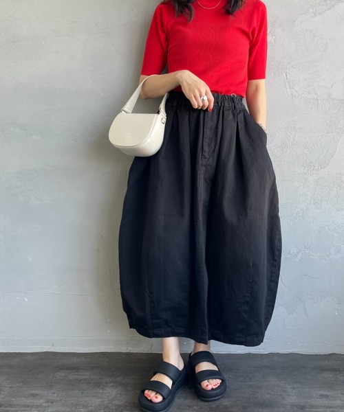 HARVESTY（ハーベスティ）の「[HARVESTY/ハーベスティ] チノクロス サーカス スカート（スカート・レディース・カーキ/ブラック・1）」の12枚目の写真