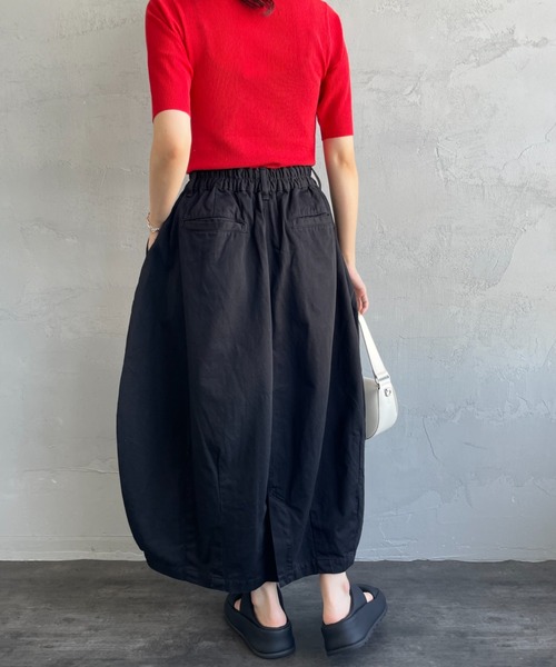 HARVESTY（ハーベスティ）の「[HARVESTY/ハーベスティ] チノクロス サーカス スカート（スカート・レディース・カーキ/ブラック・1）」の14枚目の写真