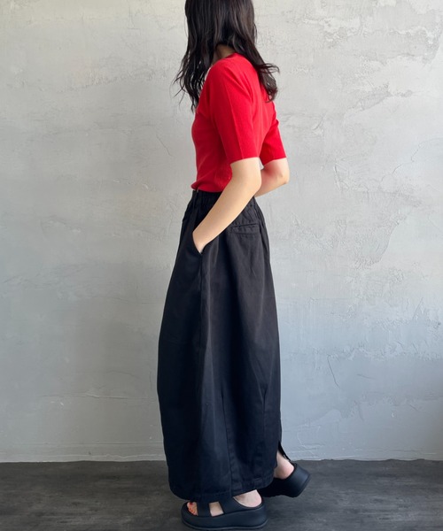 HARVESTY（ハーベスティ）の「[HARVESTY/ハーベスティ] チノクロス サーカス スカート（スカート・レディース・カーキ/ブラック・1）」の16枚目の写真