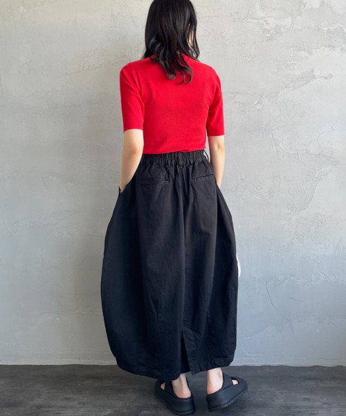 HARVESTY（ハーベスティ）の「[HARVESTY/ハーベスティ] チノクロス サーカス スカート（スカート・レディース・カーキ/ブラック・1）」の17枚目の写真