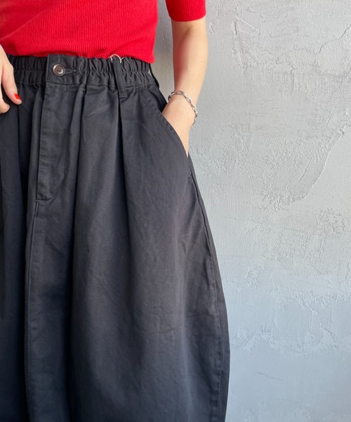 HARVESTY（ハーベスティ）の「[HARVESTY/ハーベスティ] チノクロス サーカス スカート（スカート・レディース・カーキ/ブラック・1）」の18枚目の写真