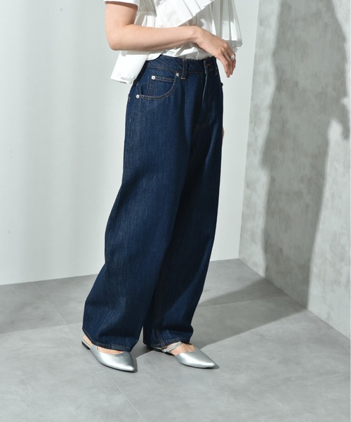 INTERPLANET（インタープラネット）の「カーブデニム（デニムパンツ・レディース・インディゴブルー/ブラック・マルチサイズ）」の9枚目の写真