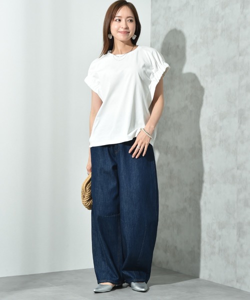 INTERPLANET（インタープラネット）の「カーブデニム（デニムパンツ・レディース・インディゴブルー/ブラック・マルチサイズ）」の17枚目の写真