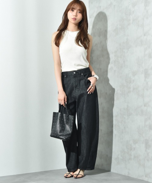 INTERPLANET（インタープラネット）の「カーブデニム（デニムパンツ・レディース・インディゴブルー/ブラック・マルチサイズ）」の21枚目の写真