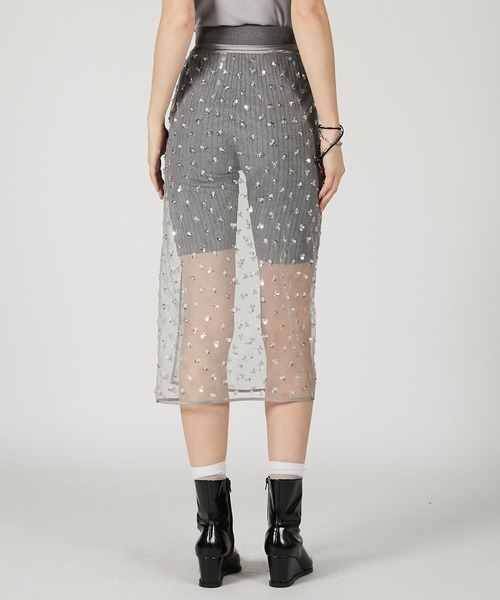 PRANKPROJECT プランクプロジェクト　キュロットスカート ドレープシアーチェックスカート / Draped Sheer Check Skirt
