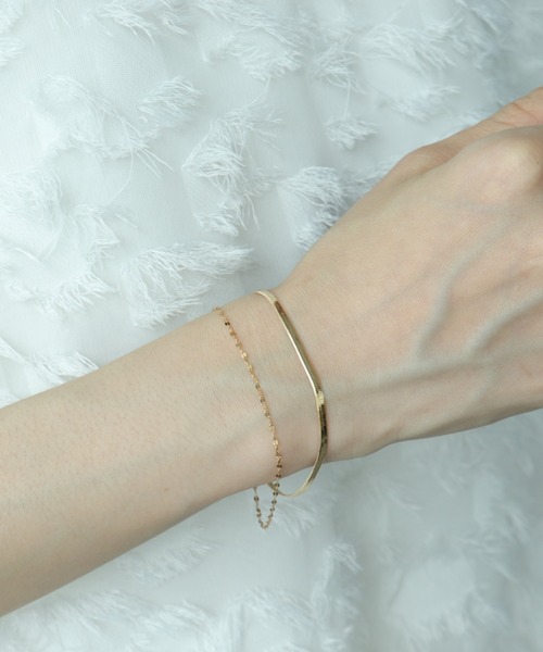 Three Four Time（ｽﾘｰﾌｫｰﾀｲﾑ）の「チェーン2連マグネットブレスレット（ブレスレット・レディース・ゴールド/ピンクゴールド/シルバー・FREE）」の4枚目の写真