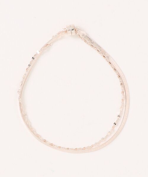 Three Four Time（ｽﾘｰﾌｫｰﾀｲﾑ）の「チェーン2連マグネットブレスレット（ブレスレット・レディース・ゴールド/ピンクゴールド/シルバー・FREE）」の9枚目の写真