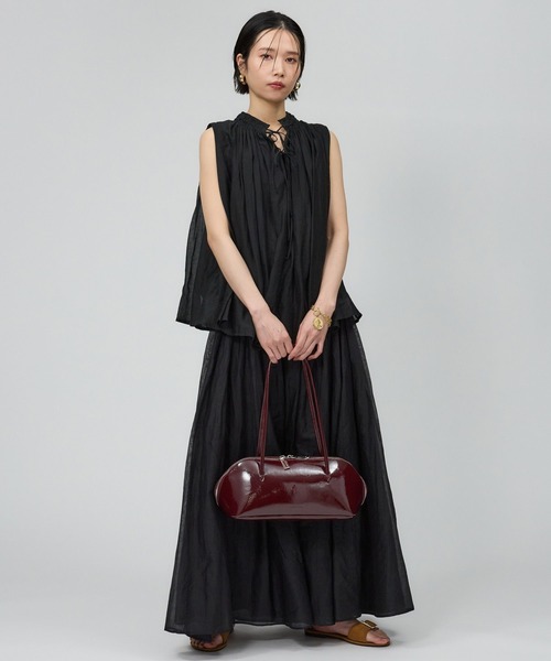 Marilyn Moon(マリリンムーン)の「【MARILYN MOON】フレアブラウス(シャツ/ブラウス・レディース・ブラック/ブラウン・フリー)」の7枚目の写真