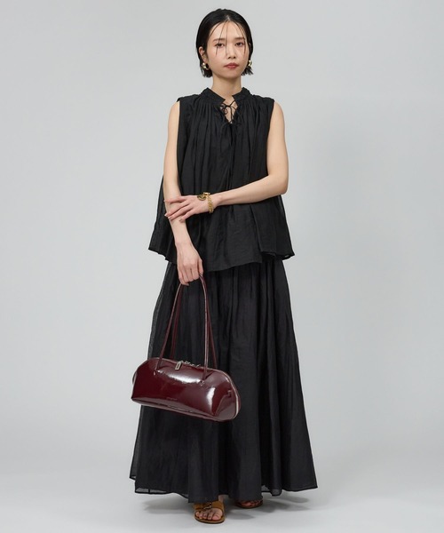 Marilyn Moon(マリリンムーン)の「【MARILYN MOON】フレアブラウス(シャツ/ブラウス・レディース・ブラック/ブラウン・フリー)」の9枚目の写真