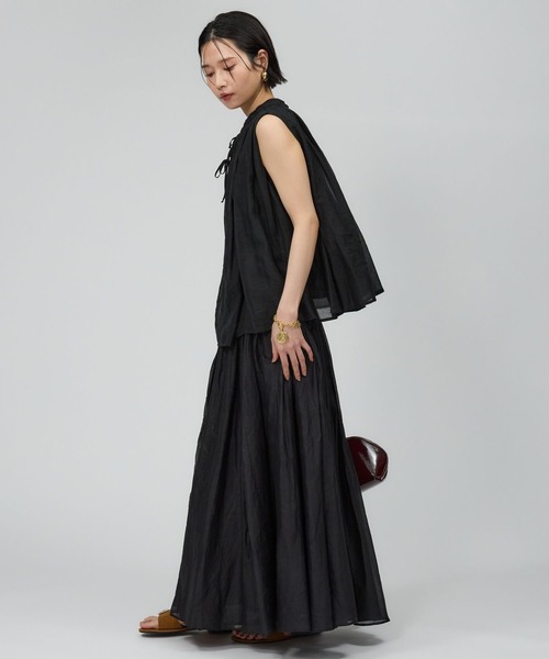 Marilyn Moon(マリリンムーン)の「【MARILYN MOON】フレアブラウス(シャツ/ブラウス・レディース・ブラック/ブラウン・フリー)」の10枚目の写真