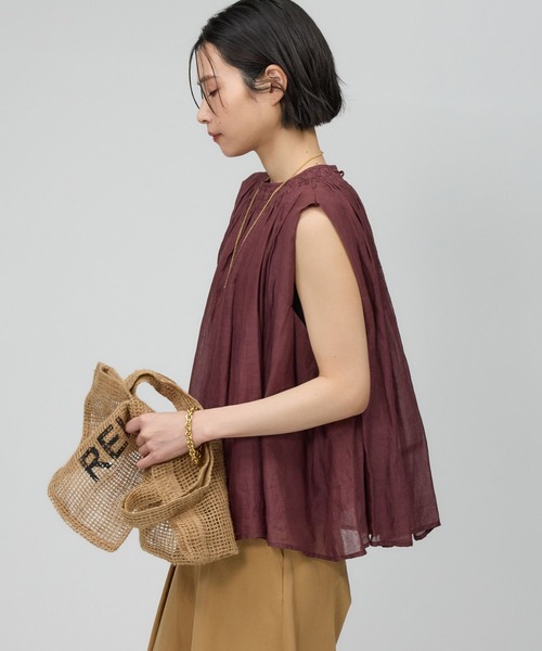 Marilyn Moon(マリリンムーン)の「【MARILYN MOON】フレアブラウス(シャツ/ブラウス・レディース・ブラック/ブラウン・フリー)」の12枚目の写真