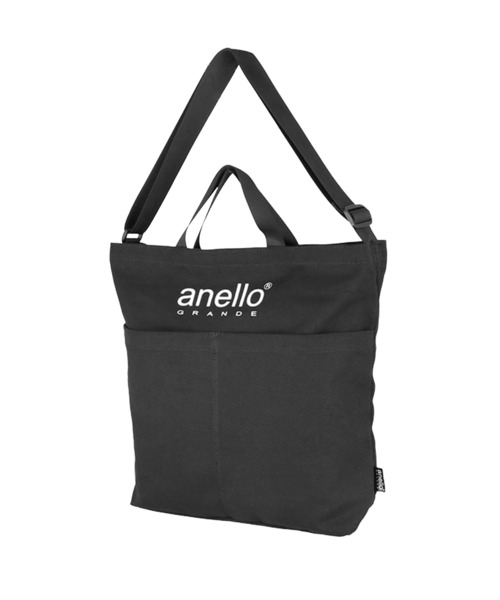 anello GRANDE(アネログランデ)の「anello GRANDE アネロ グランデ コットンキャンバスCT 2WAYトートバッグ GI-S0491(トートバッグ・レディース・ブラック/ベージュ/ダークオレンジ/アイボリー・FREE)」の5枚目の写真