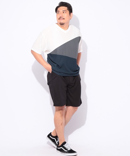 B&T CLUB(ビーティークラブ)の「B&T CLUB (ビーアンドティークラブ) 快ラクAIR 爽多 シアサッカー ショートパンツ(その他パンツ・メンズ・ネイビー/ブラック/カーキ・X3(6L~7L)/X2(4L~5L)/X1(3L~4L))」の18枚目の写真