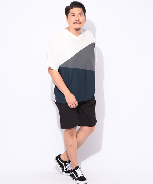 B&T CLUB(ビーティークラブ)の「B&T CLUB (ビーアンドティークラブ) 快ラクAIR 爽多 シアサッカー ショートパンツ(その他パンツ・メンズ・ネイビー/ブラック/カーキ・X3(6L~7L)/X2(4L~5L)/X1(3L~4L))」の22枚目の写真