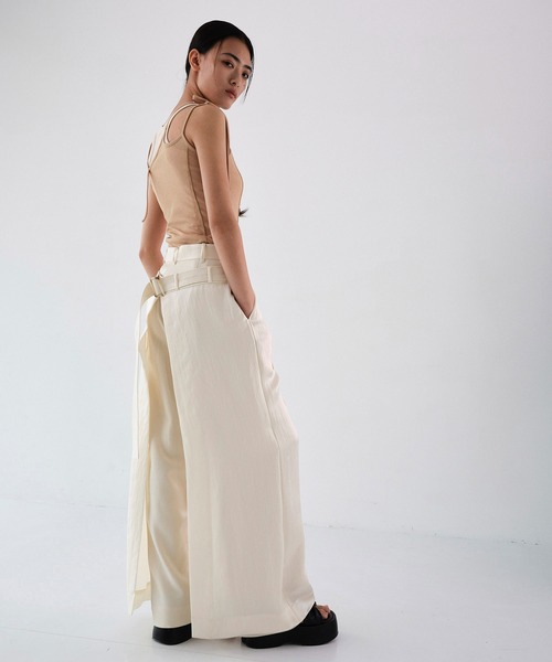Wrap Back Trousers｜ウォッシャブル/セットアップ/夏服（その他