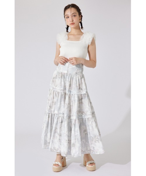 rienda(リエンダ)の「ショルダーチュールコンビニットトップス② サマーニット 夏服 ノースリーブトップス(ニット/セーター・レディース・アイボリー/ブラック/ブラウン・FREE)」の15枚目の写真