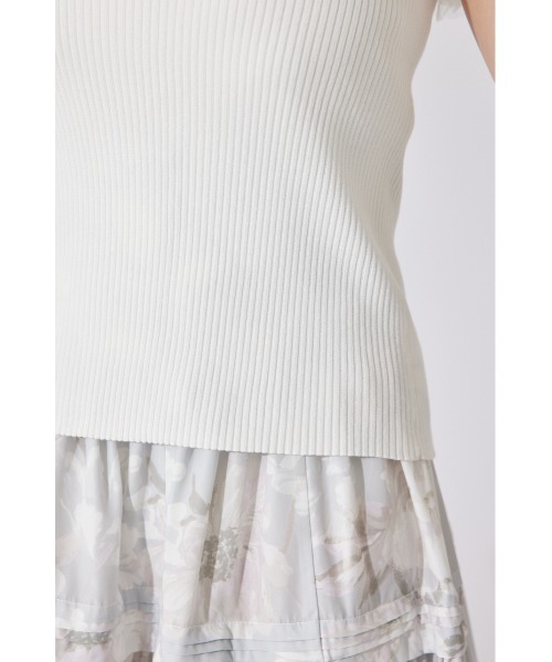 rienda(リエンダ)の「ショルダーチュールコンビニットトップス② サマーニット 夏服 ノースリーブトップス(ニット/セーター・レディース・アイボリー/ブラック/ブラウン・FREE)」の22枚目の写真