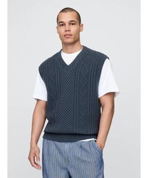GAP（ギャップ）の「Gap × Malbon ケーブルニットベスト（ベスト）」