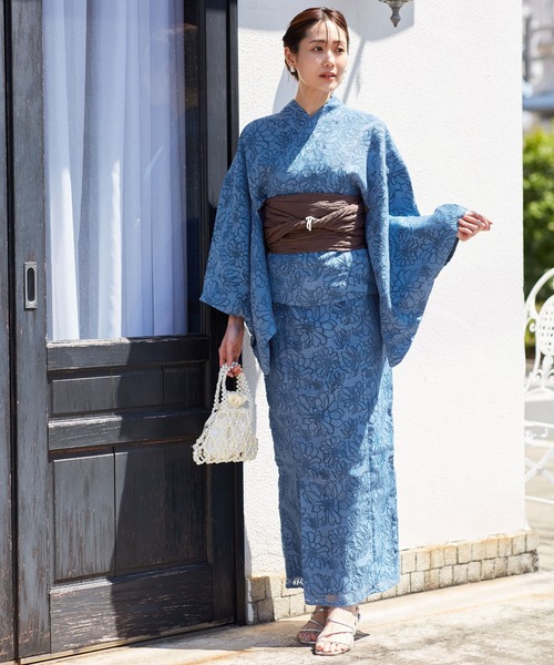 ROPE' PICNIC（ロペピクニック）の「【emur/エミュール】1人で着られる浴衣キャミワンピースセット（浴衣・レディース・ラベンダー/ブルー・38）」の10枚目の写真