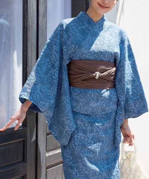 ROPE' PICNIC（ロペピクニック）の「【emur/エミュール】1人で着られる浴衣キャミワンピースセット（浴衣・レディース・ラベンダー/ブルー・38）」の13枚目の写真