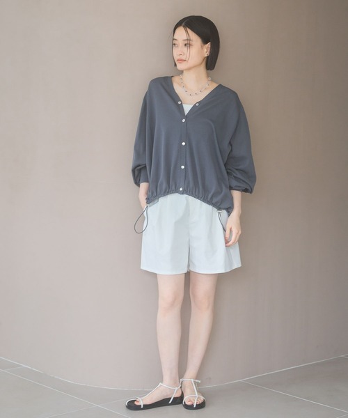 A part by（アパートバイ）の「ドゥースリネンコンショートパンツ（その他パンツ・レディース・オフホワイト/ブラック・SMALL/MEDIUM）」の13枚目の写真