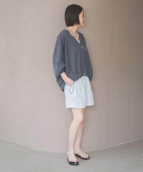 A part by（アパートバイ）の「ドゥースリネンコンショートパンツ（その他パンツ・レディース・オフホワイト/ブラック・SMALL/MEDIUM）」の14枚目の写真
