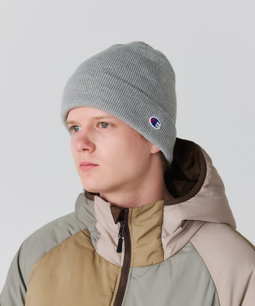 Champion(チャンピオン)の「【Champion/チャンピオン】メンズ ビーニー(ニットキャップ/ビーニー・メンズ・チャコールグレー×ブラック/ベージュ系その他3/ネイビー系1/グレー系1・FREE)」の3枚目の写真