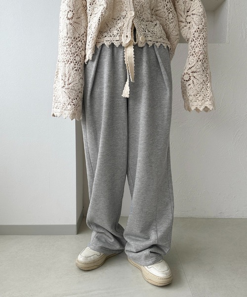 apres jour clair(アプレジュールクレア)の「【apres jour clair】レースリボンスウェットカーブパンツ(スウェットパンツ・レディース・ベージュ/杢グレー/ブラウン系その他/グレー系その他・X-LARGE/フリー)」の15枚目の写真